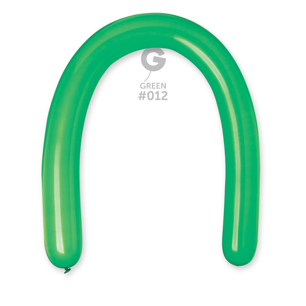 360G Gemar Latex Balloons (Bag of 50) Modelling/Twisting Green