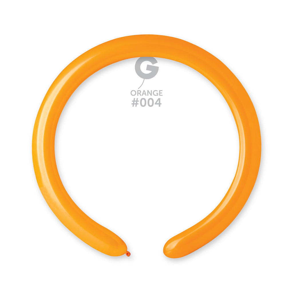 260G Gemar Latex Balloons (Bag of 50) Modelling/Twisting Orange