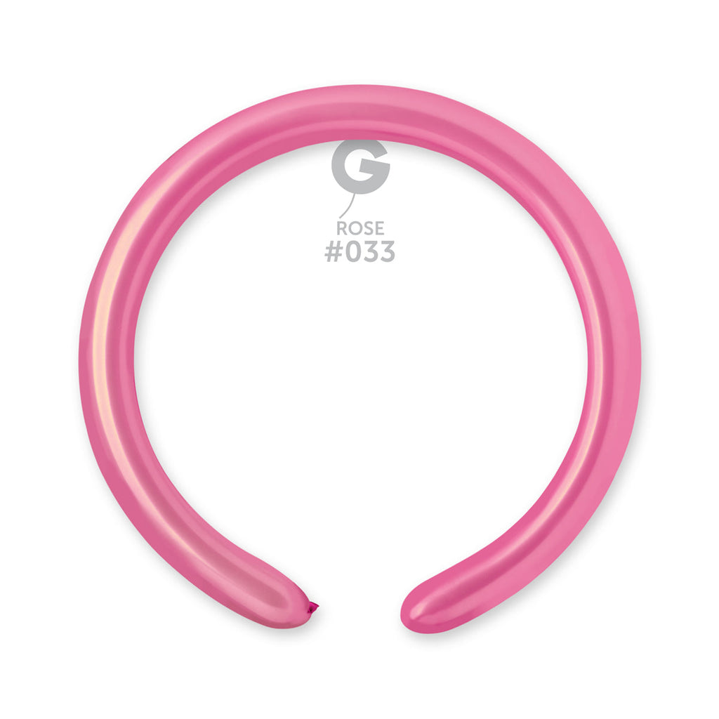 260G Gemar Latex Balloons (Bag of 50) Metallic Modelling/Twisting Rose