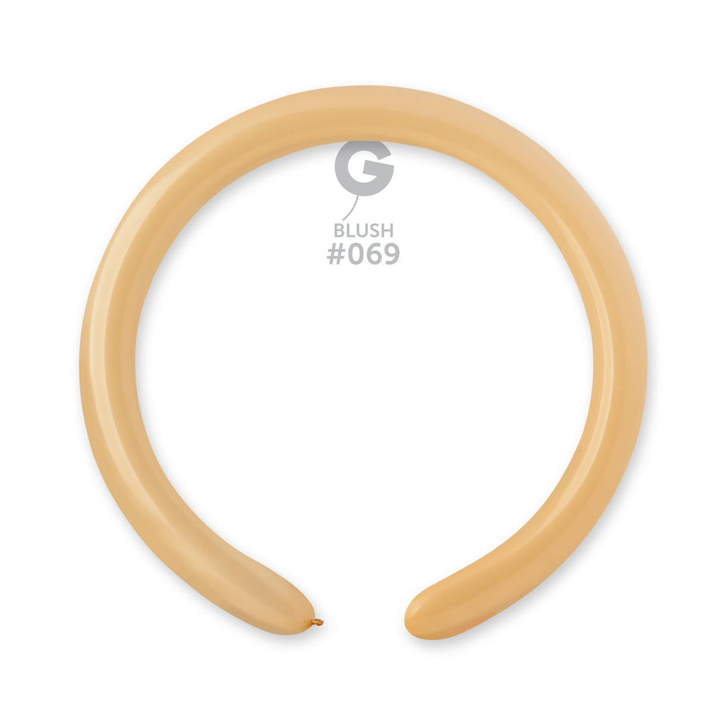 260G Gemar Latex Balloons (Bag of 50) Modelling/Twisting Blush