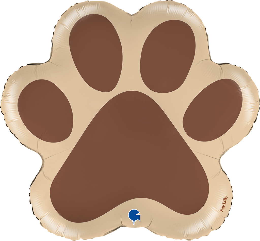 31" Dog Paw Foil Balloon