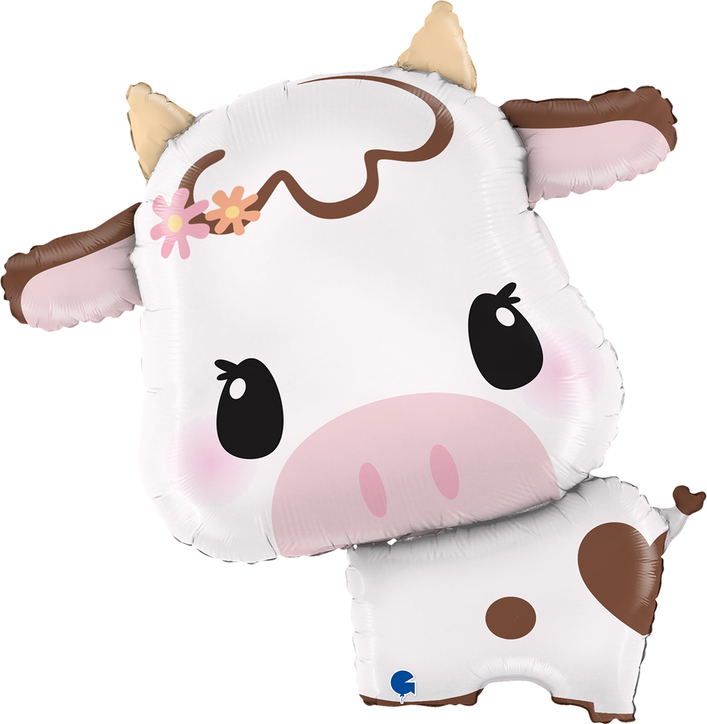28" Cute Cow Foil Balloon