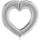 41" Linky Heart Silver Foil Balloon