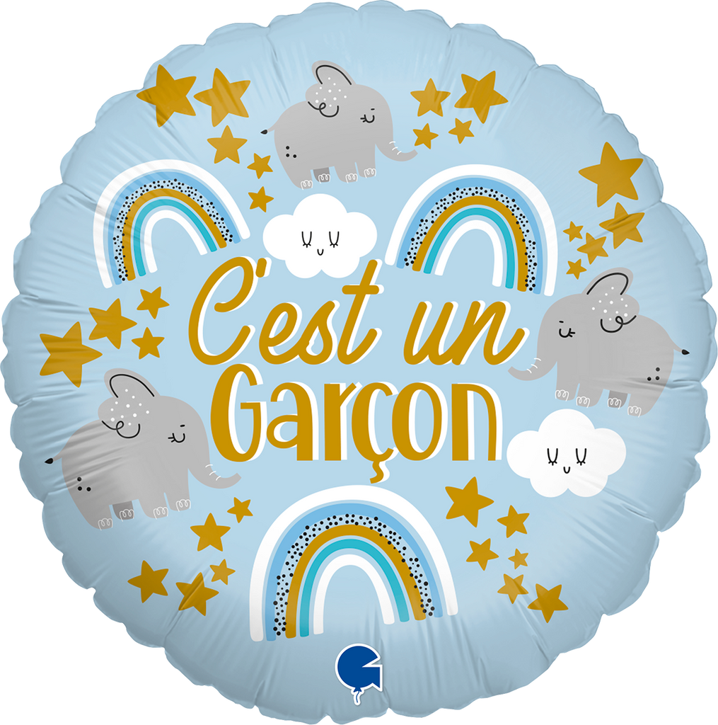 18" C'est Un Garçon (French) Foil Balloon