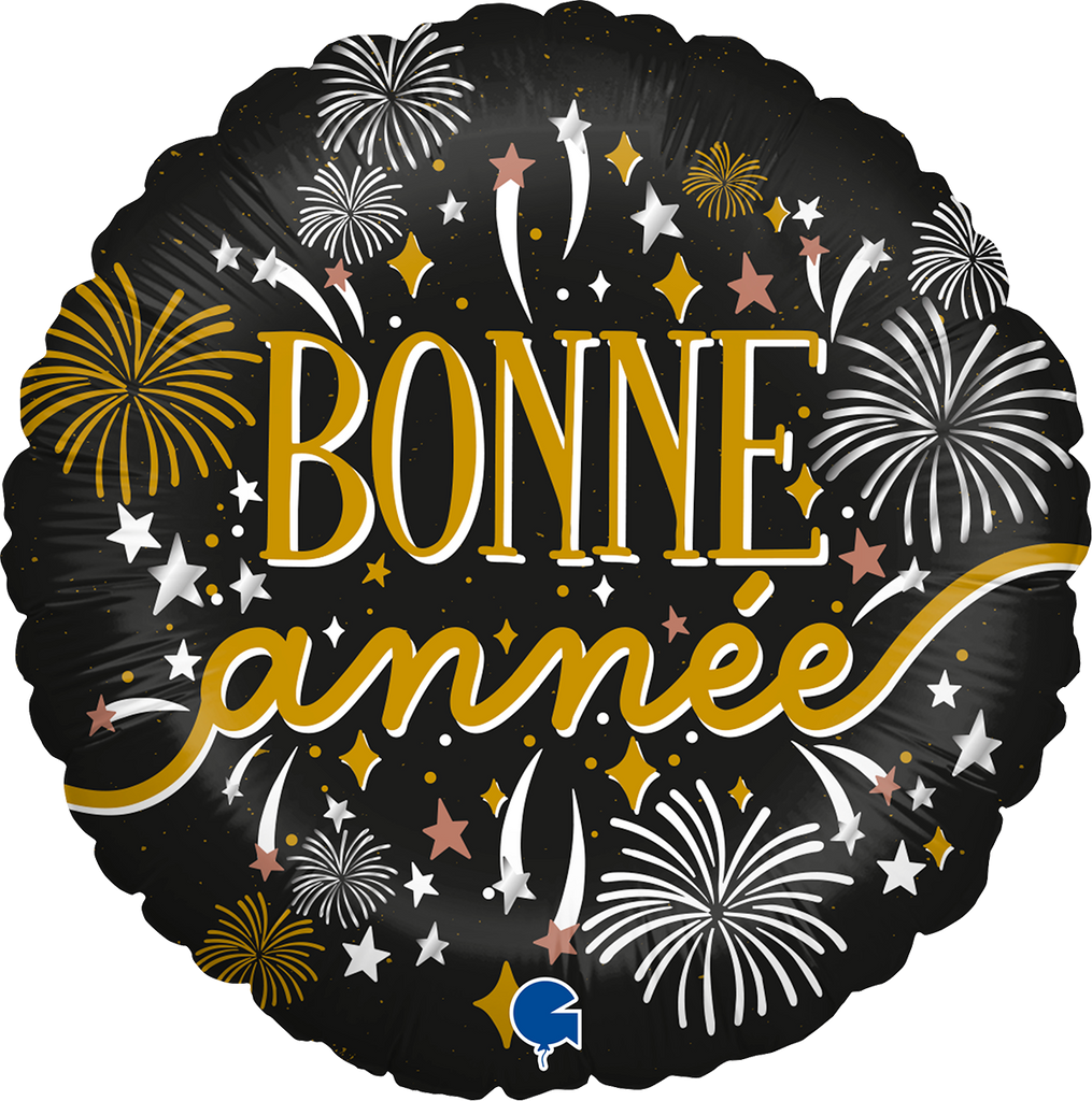18" Bonne Année (French) Foil Balloon
