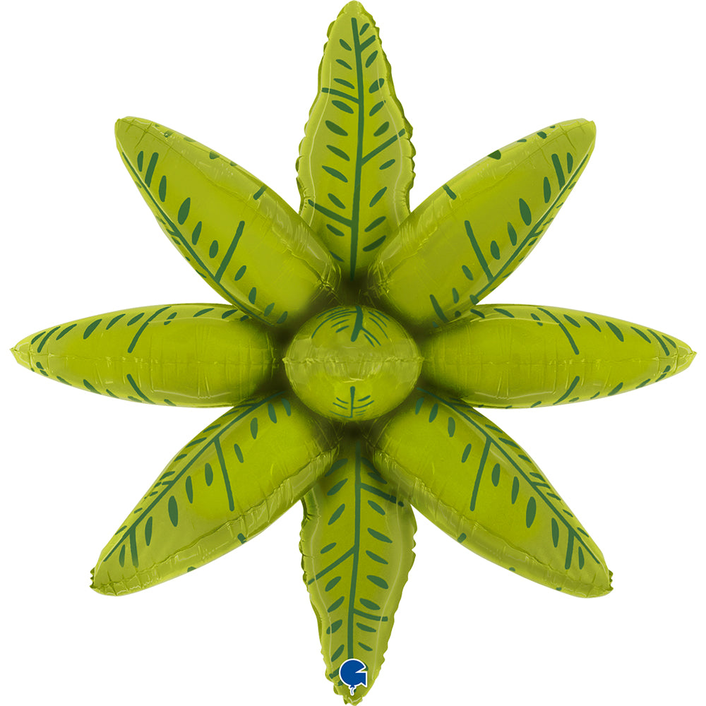 Uninflated 27 Inches Deco Tropical Leaves Foil Balloon Manufacturered By Grabo