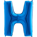 40" Foil Shape Megaloon Balloon Letter H Blue