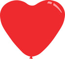 11" Standard Red Decomex Heart Shaped Latex Balloons (100 Per Bag)