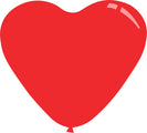 18" Standard Red Decomex Heart Shaped Latex Balloons (100 Per Bag)