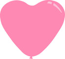 11" Standard Pink Decomex Heart Shaped Latex Balloons (100 Per Bag)