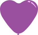 7" Standard Lavender Decomex Heart Shaped Latex Balloons (100 Per Bag)