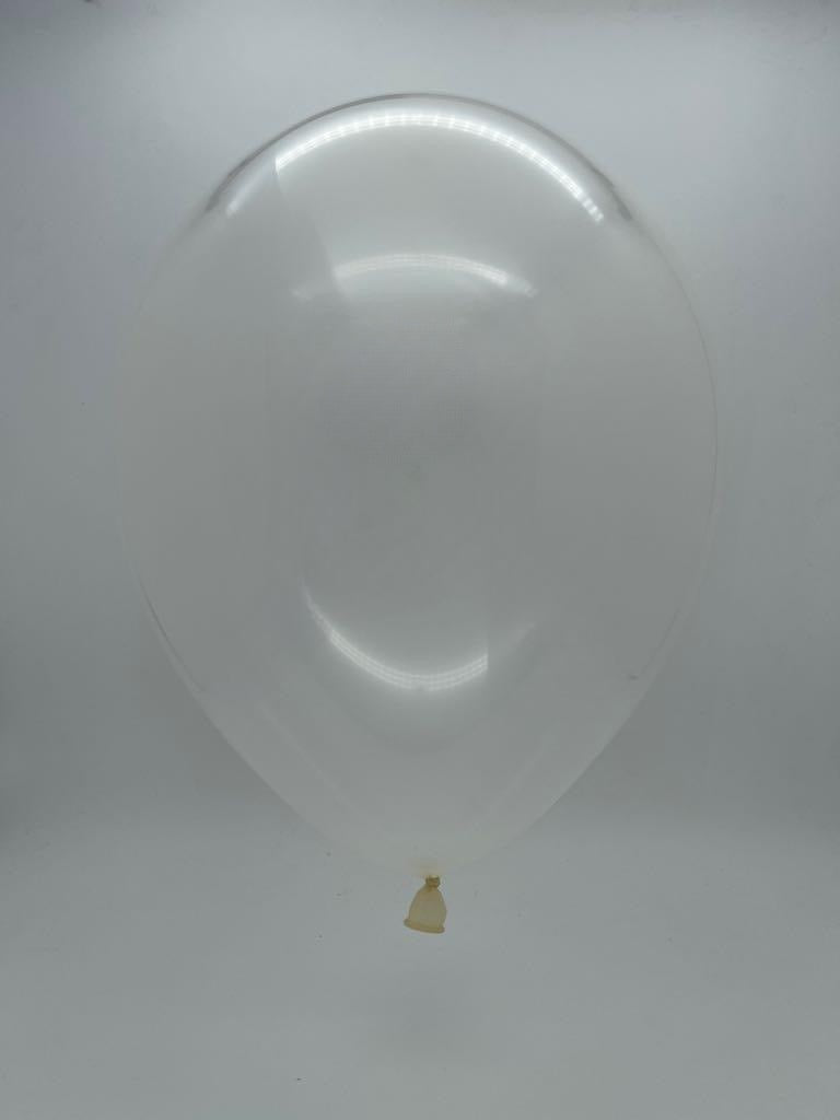 Inflated Balloon Image 12" CTI PartyLoon Brand Latex Balloons (100 Per Bag) Crystal Clear