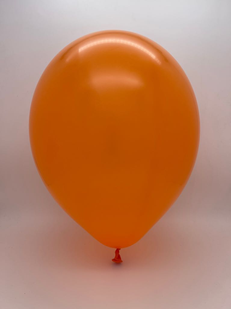 Inflated Balloon Image 12" CTI PartyLoon Brand Latex Balloons (100 Per Bag) Standard Orange