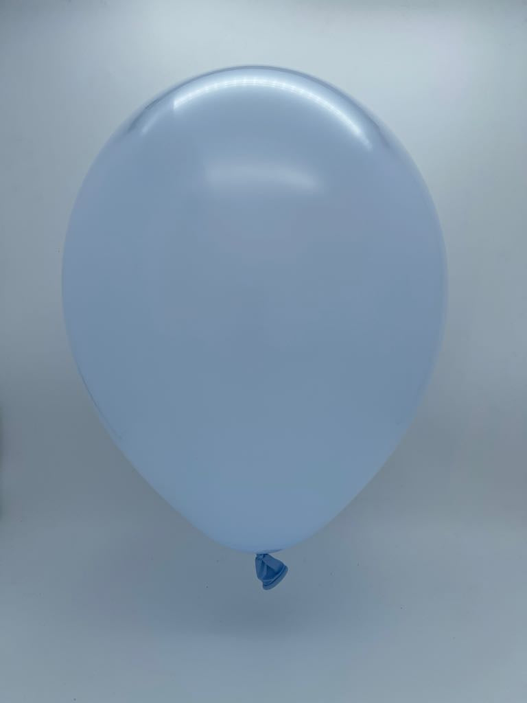 Inflated Balloon Image 12" Deco Sky Blue Decomex Latex Balloons (100 Per Bag)