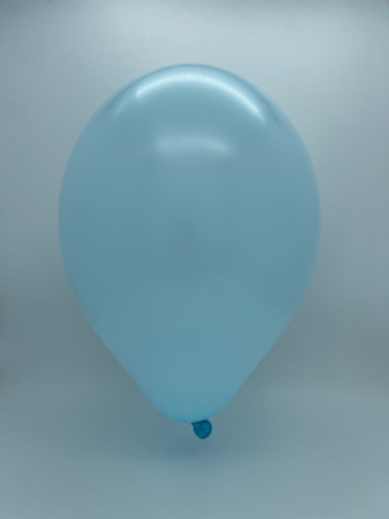 Inflated Balloon Image 17" Ellie's Brand Latex Balloons Blue Mist (25 Per Bag)