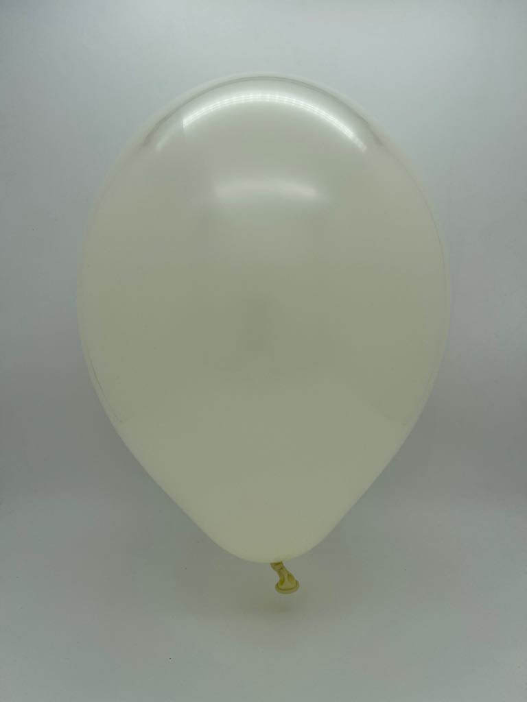 Inflated Balloon Image 17" Ellie's Brand Latex Balloons Buttercream (25 Per Bag)