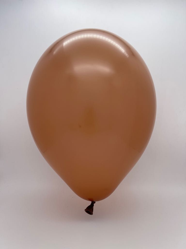 Inflated Balloon Image 17" Ellie's Brand Latex Balloons Milk Chocolate (25 Per Bag)