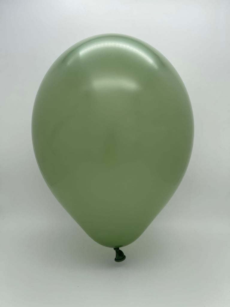 Inflated Balloon Image 17" Ellie's Brand Latex Balloons Sage (25 Per Bag)