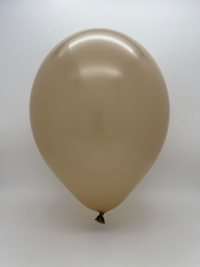 Inflated Balloon Image 17" Ellie's Brand Latex Balloons Toasted Almond (25 Per Bag)