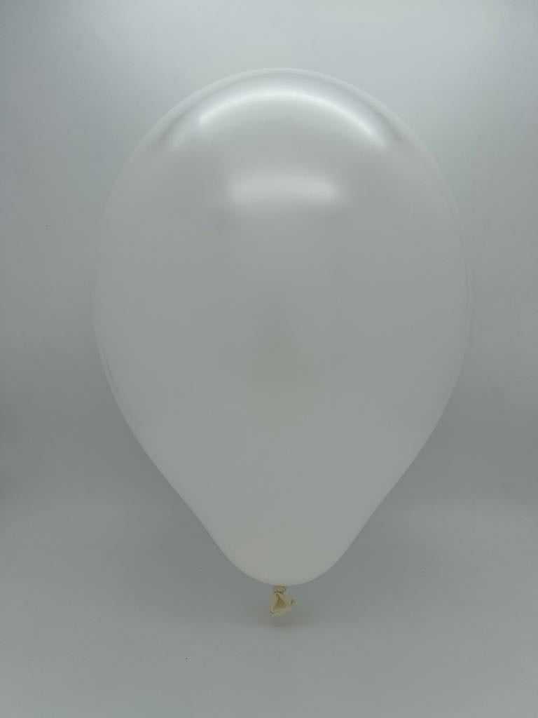 Inflated Balloon Image 17" Ellie's Brand Latex Balloons White (25 Per Bag)