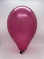 Inflated Balloon Image 5" Gemar Latex Balloons (Bag of 100) Metallic Metallic Burgundy