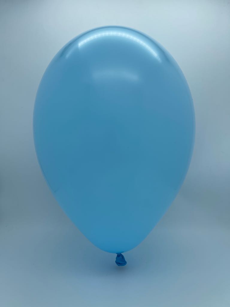 Inflated Balloon Image 12" Gemar Latex Balloons (Bag of 50) Standard Baby Blue