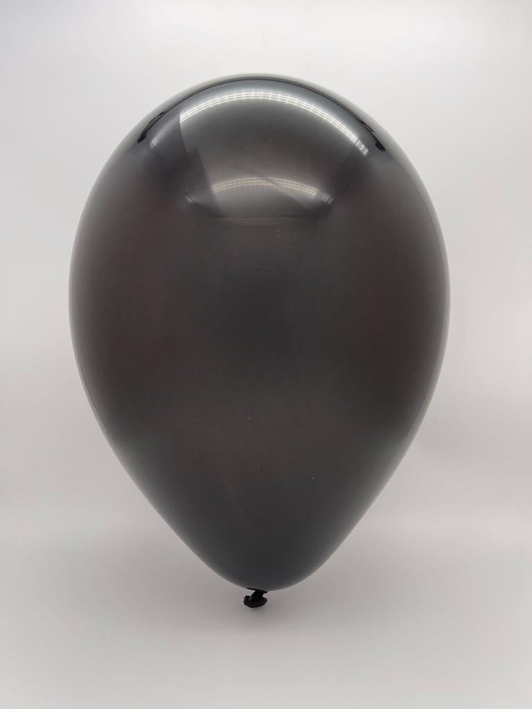 Inflated Balloon Image 12" Gemar Latex Balloons (Bag of 50) Standard Black