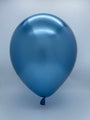 Inflated Balloon Image 5" Kalisan Latex Balloons Mirror Blue (50 Per Bag)