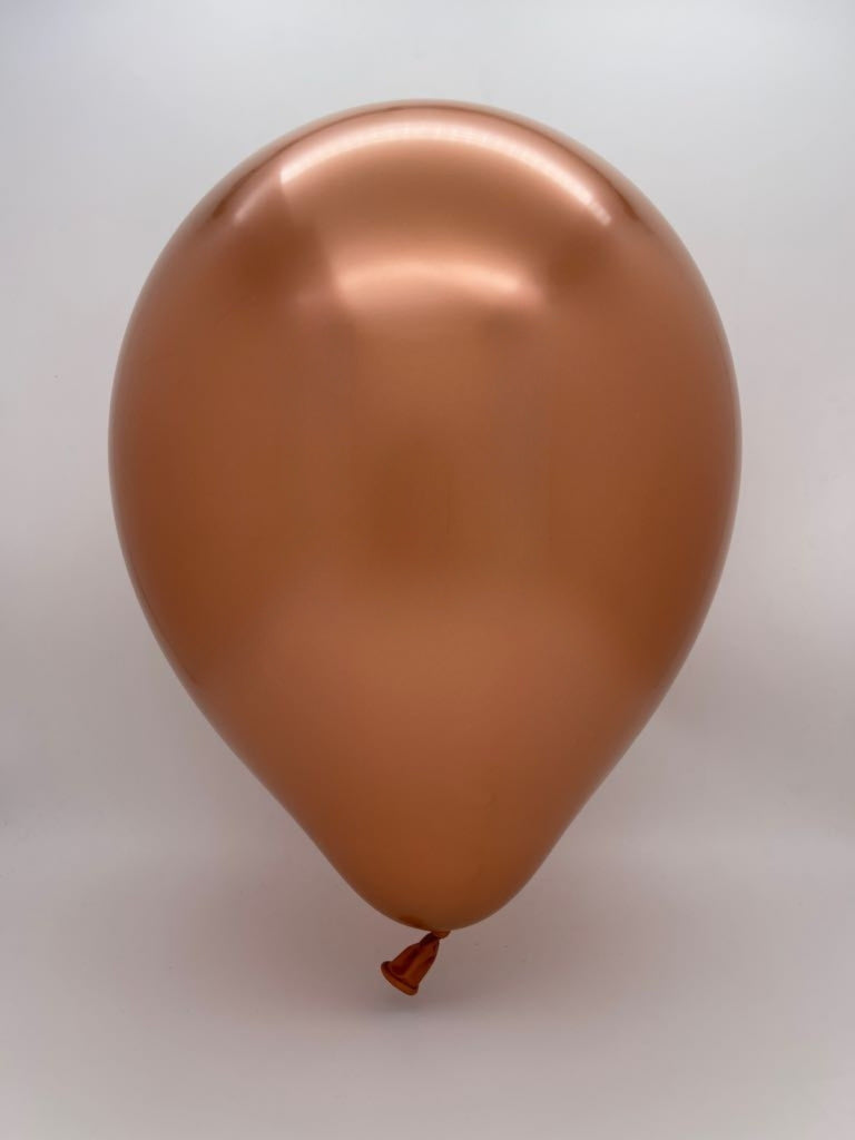 Inflated Balloon Image 12" Kalisan Latex Balloons Mirror Copper (50 Per Bag)