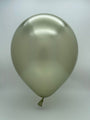 Inflated Balloon Image 5" Kalisan Latex Balloons Mirror Green Gold (50 Per Bag)