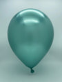 Inflated Balloon Image 5" Kalisan Latex Balloons Mirror Green (50 Per Bag)