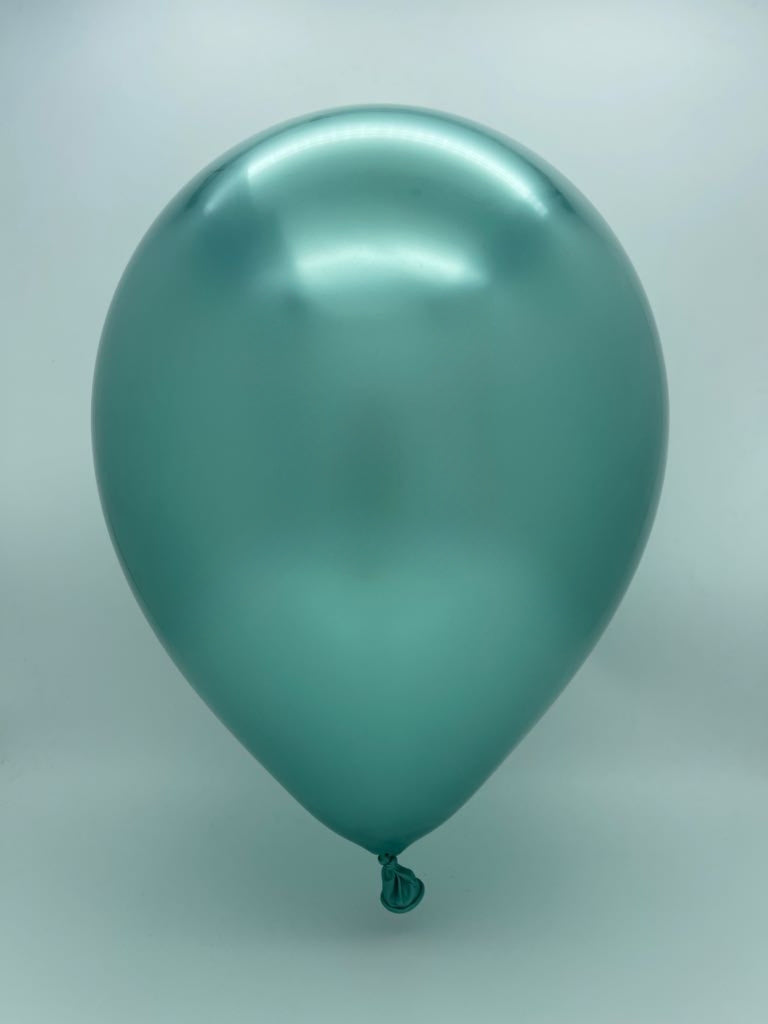 Inflated Balloon Image 12" Kalisan Latex Balloons Mirror Green (50 Per Bag)
