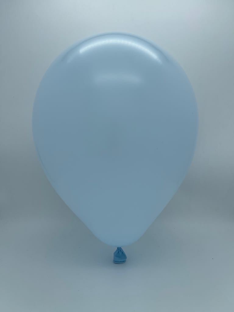 Inflated Balloon Image 12" Kalisan Latex Balloons Pastel Matte Macaroon Baby Blue (500 Per Bag)
