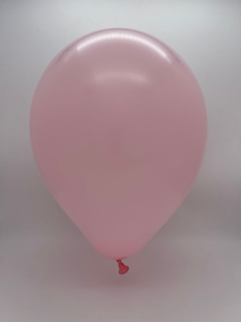 Inflated Balloon Image 260K Kalisan Nozzle Up Twisting Latex Balloons Pastel Matte Macaroon Pink (50 Per Bag)