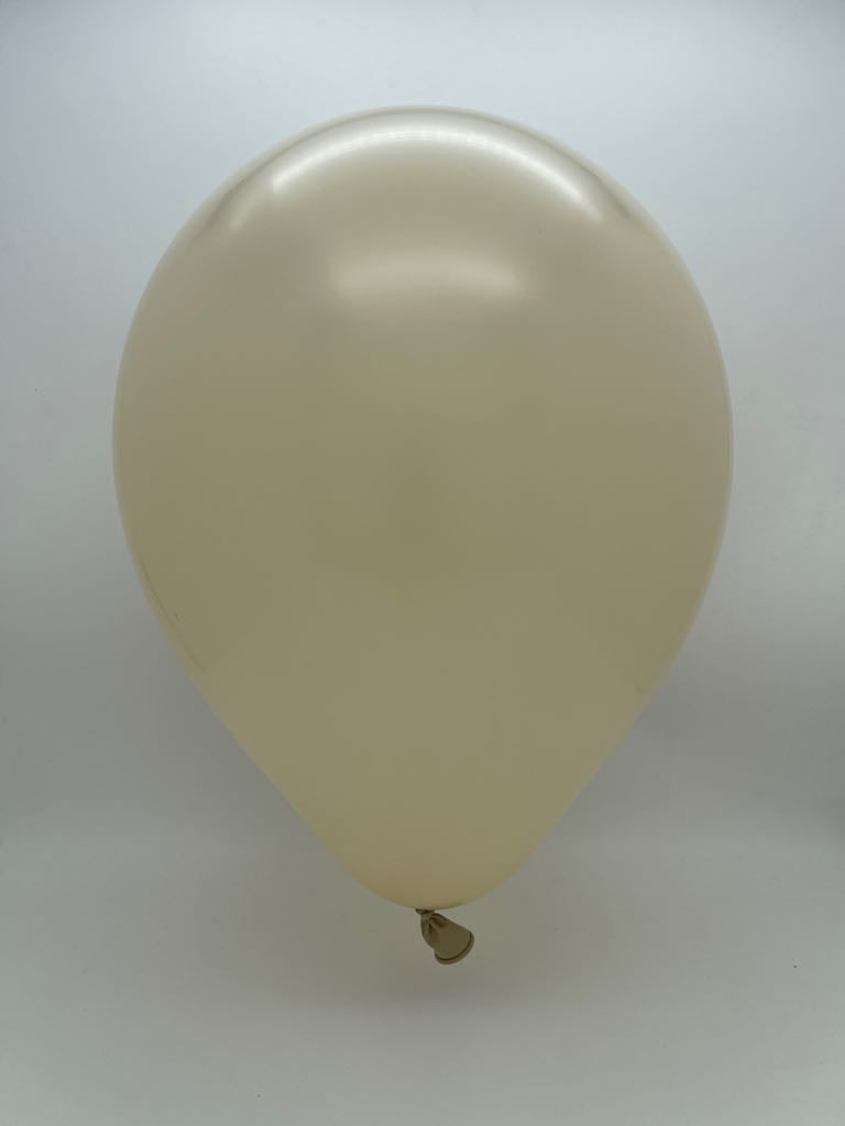 Inflated Balloon Image 5" Kalisan Latex Balloons Retro White Sand (1000 Per Bag)