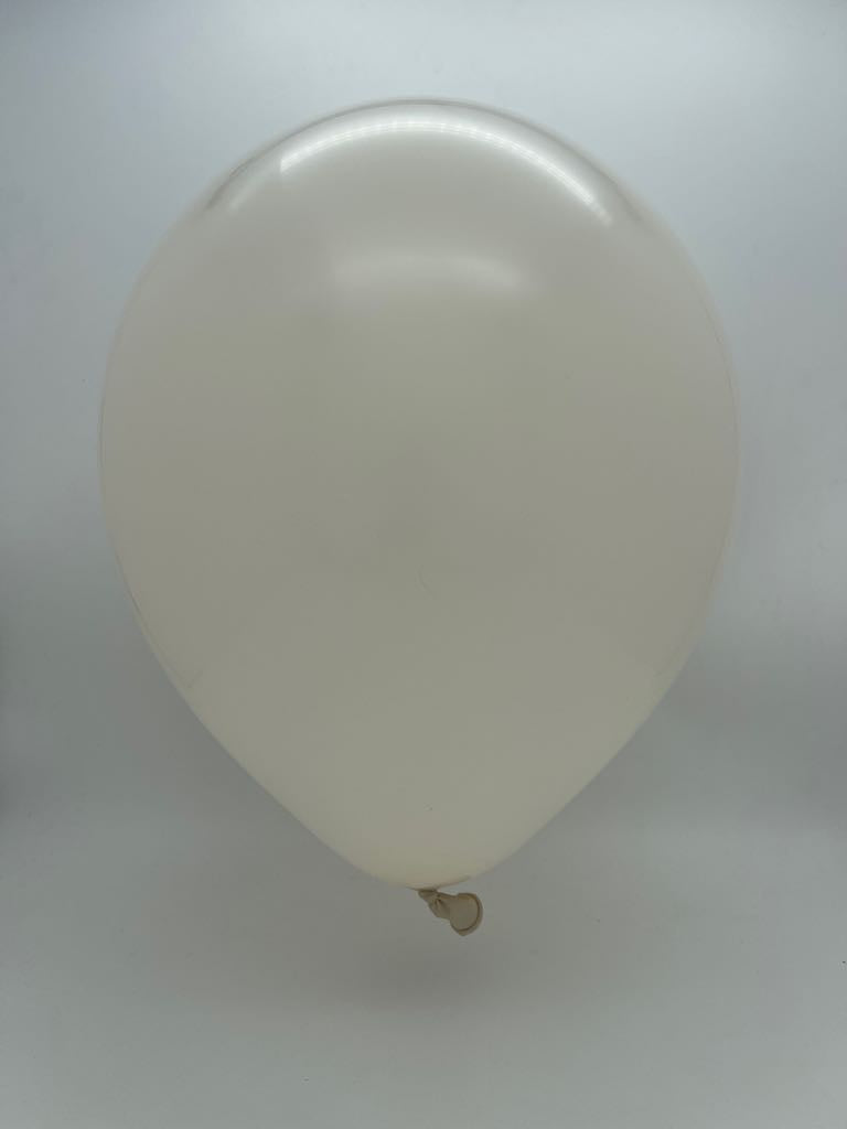 Inflated Balloon Image 12" Kalisan Latex Balloons Retro White (50 Per Bag)
