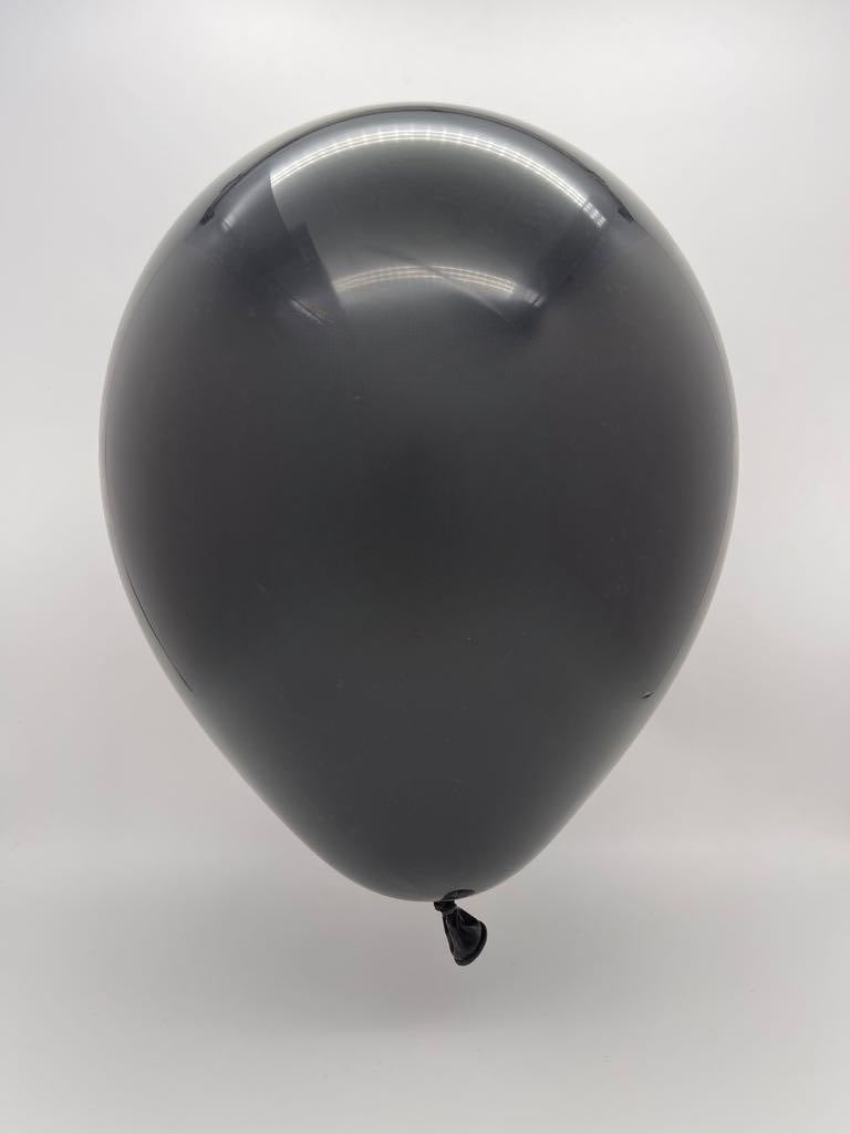 Inflated Balloon Image 12" Kalisan Latex Balloons Standard Black (500 Per Bag)