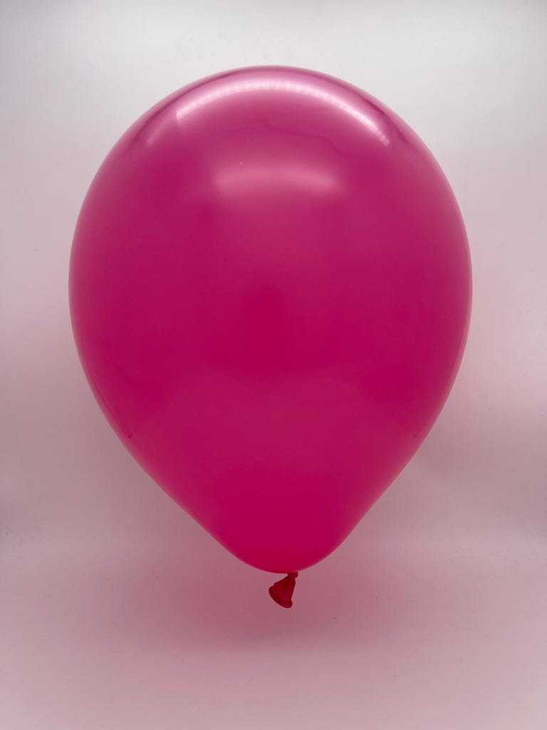 Inflated Balloon Image 260K Kalisan Nozzle Up Twisting Latex Balloons Standard Fuchsia (50 Per Bag)