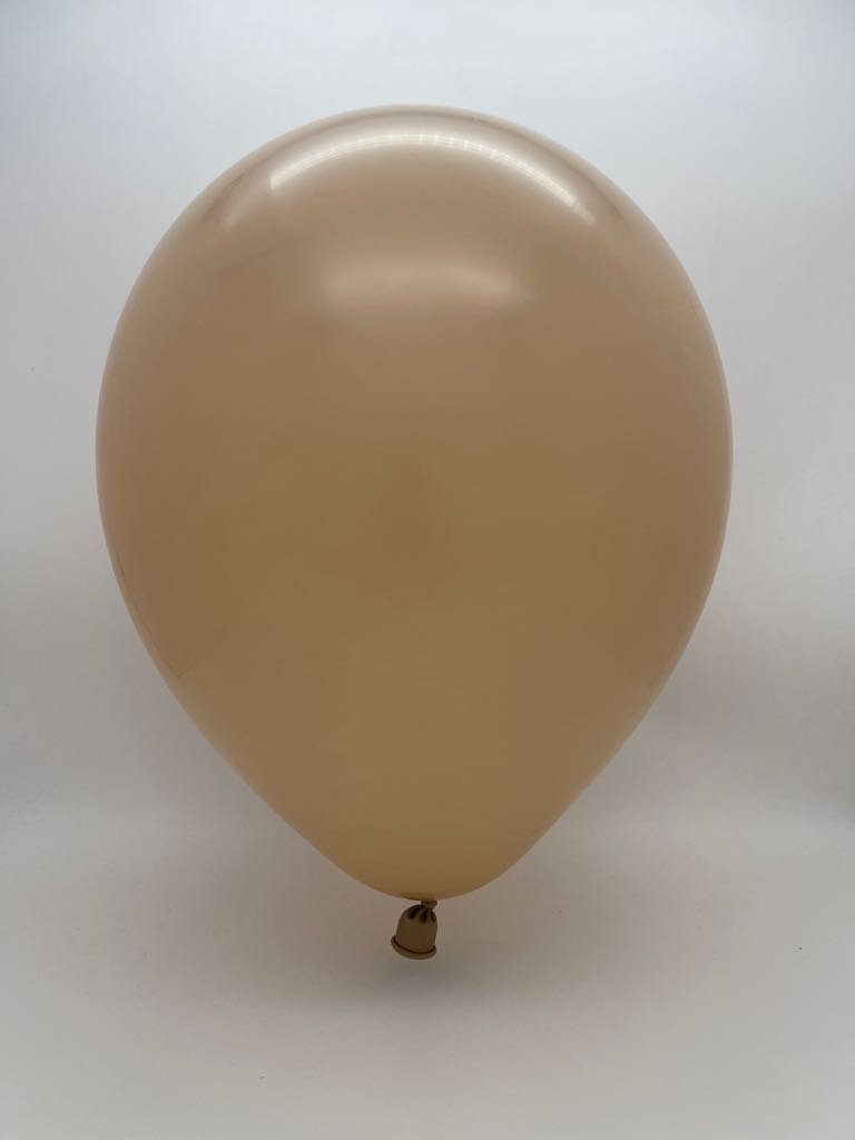 Inflated Balloon Image 5" Kalisan Latex Balloons Standard Hazelnut (1000 Per Bag)