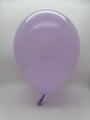 A single 12" Kalisan Latex Balloons Pastel Matte Macaron Lilac balloon, tied at the end and displayed on a plain white background. Brand: Kalisan. XL SuperSize bag contains 500 balloons per pack.