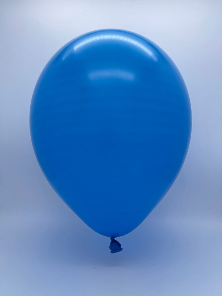 Inflated Balloon Image T160D Standard Blue Decomex Modelling Latex Balloons (100 Per Bag)