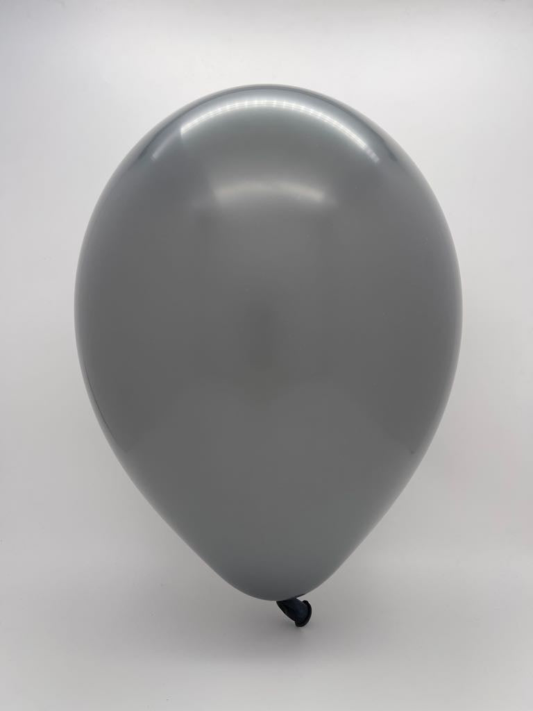 Inflated Balloon Image 11 Inch Tuftex Latex Balloons (100 Per Bag) Gray Smoke