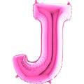 40" Foil Shape Megaloon Balloon Letter J Fuschia