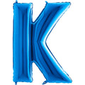 40" Foil Shape Megaloon Balloon Letter K Blue