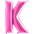 40" Foil Shape Megaloon Balloon Letter K Fuschia