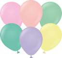 5" Kalisan Latex Balloons Standard Pastel Assortment (50 Per Bag)