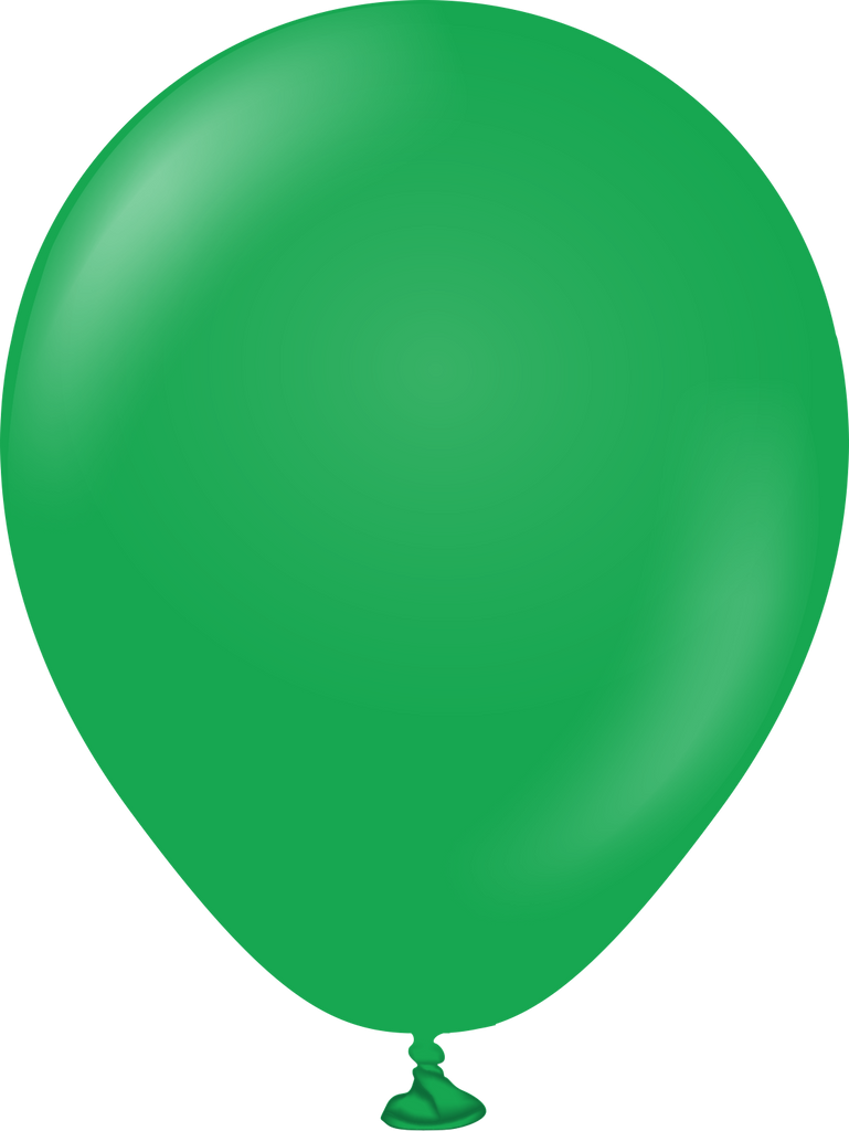 5" Kalisan Latex Balloons Standard Green (50 Per Bag)