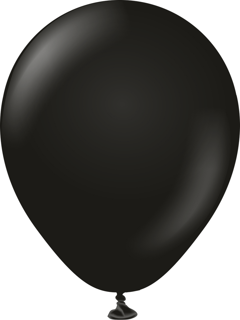 5" Kalisan Latex Balloons Standard Black (1000 Per Bag)