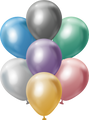 5" Kalisan Latex Balloons Mirror Assorted (50 Per Bag)
