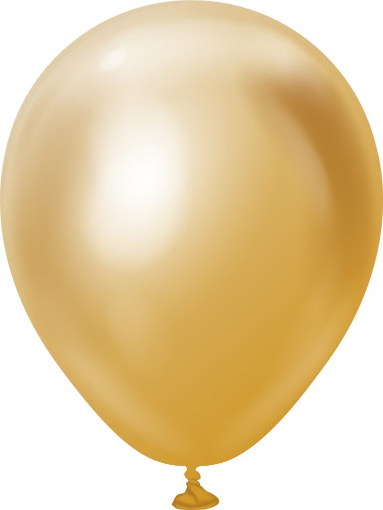 5" Kalisan Latex Balloons Mirror Gold (500 Per Bag)